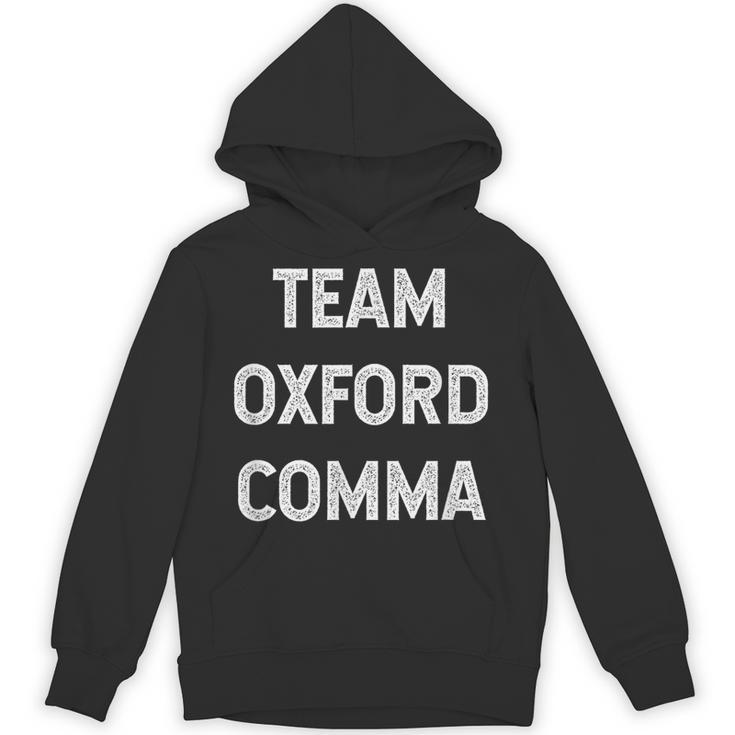 Team Oxford Comma English Majors And Teachers For Men Women Girls Kids Unisex Hoodie