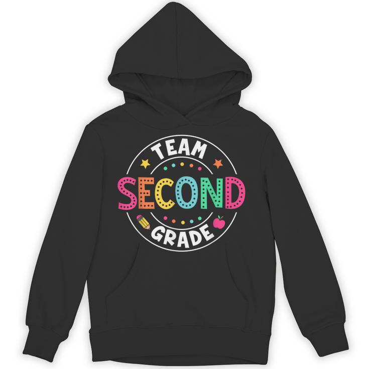 Team Second Grade Teacher Back To School 2nd Grade Squad Unisex Hoodie