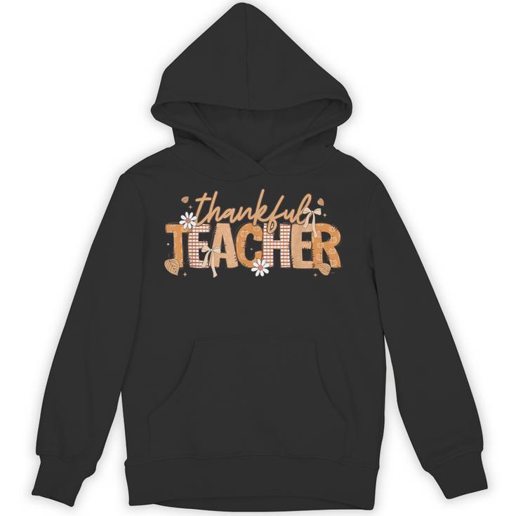 Thankful Teacher Autumn Fall Teacher Thanksgiving Youth Unisex Hoodie