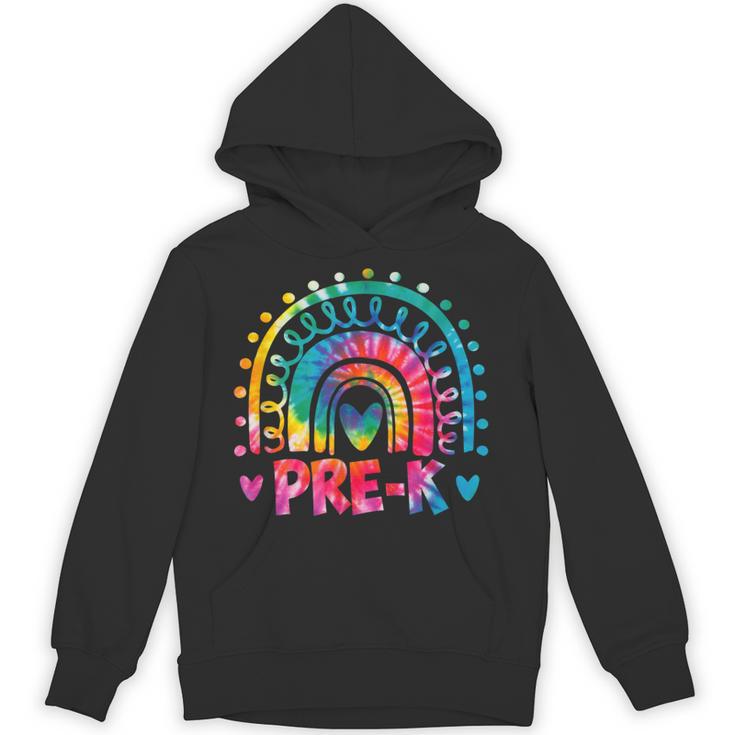 Tie Dye Prek Teacher Rainbow Preschool Back To School Girl Unisex Hoodie