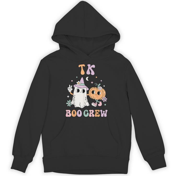 TK Boo Crew Retro Groovy Halloween Floral Ghost TK Teacher Men Women Kids Unisex Hoodie