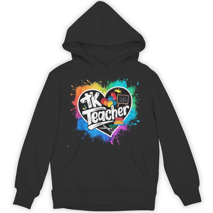 TK Teacher Transitional Kindergarten Heart Back To School Unisex Hoodie