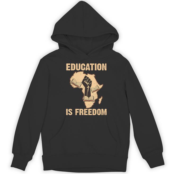 History Education Is Freedom African Map Black Teacher Unisex Hoodie