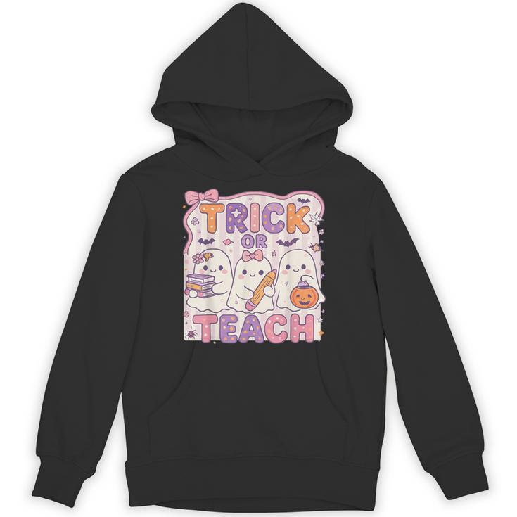 Trick Or Teach Retro Halloween Teacher Look Unisex Hoodie