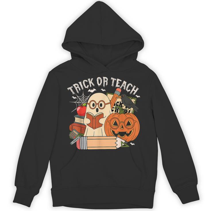 Trick Or Teach Retro Halloween Teacher Women Men Costume Unisex Hoodie