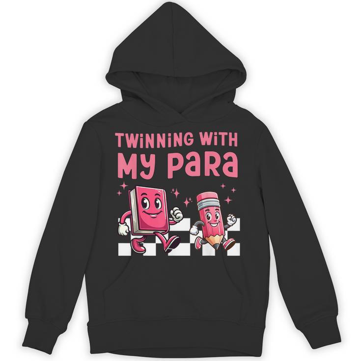 Twinning With My Para Teacher Matching Paraprofessional 70s For Men Women Unisex Hoodie
