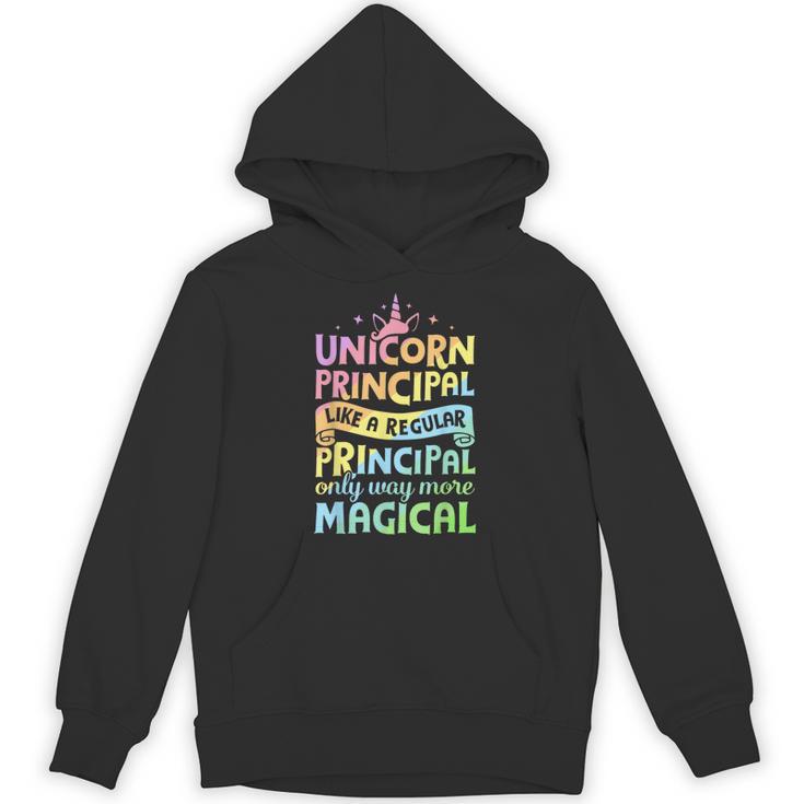 Unicorn Principal Back To School Teacher Appreciation Unisex Hoodie