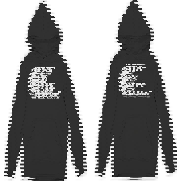 Volleyball Bump Set Spike Repeat Beach Volleyball Unisex Hoodie