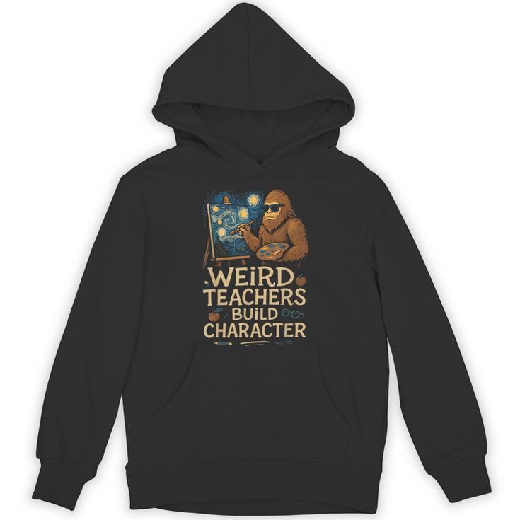 Weird Teachers Build Character Van Bigfoot Art Unisex Hoodie