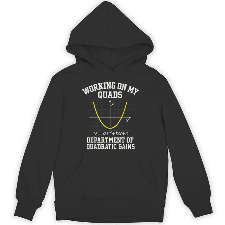 Working On My Quads Algebra Math Gym Teacher Unisex Hoodie