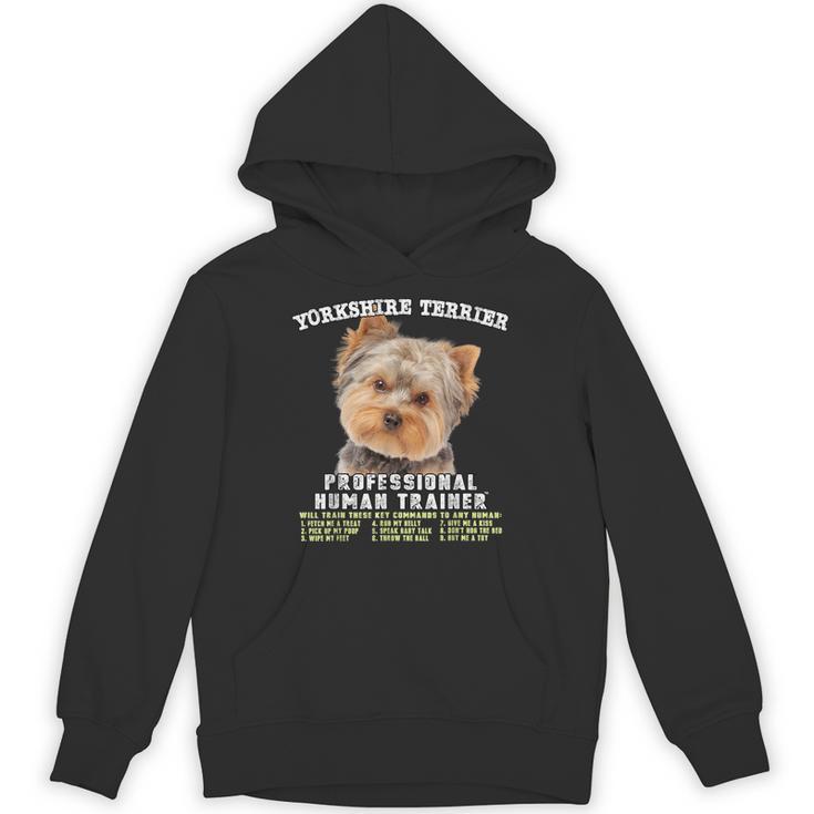 Yorkshire Terrier Yorkie Dog Professional Human Trainer Unisex Hoodie