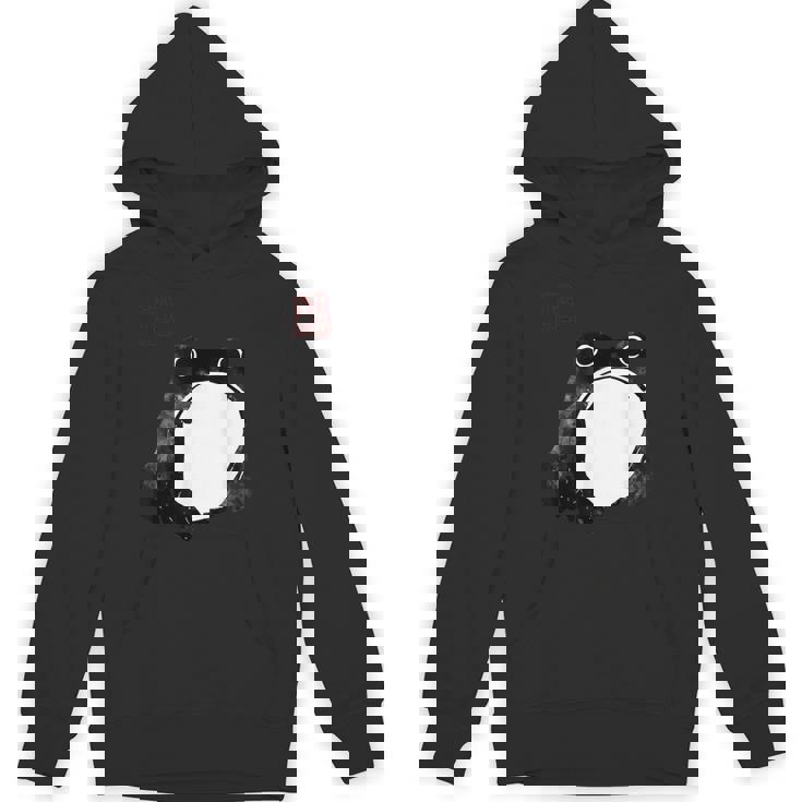 【かゑるまにあ】不機嫌な蛙 日本の侍カエル 浮世絵 かえる 日本禅美術 伝統芸術 松本奉時 ヴィンテージ タトゥーアート パーカー