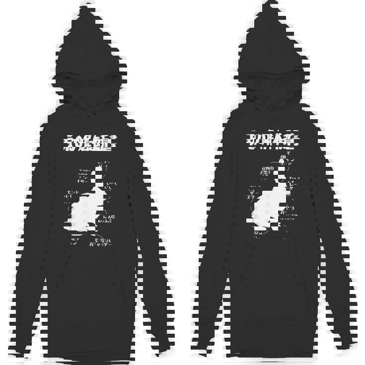 うさぎの解体新書 ウサギ好き うさぎ好き うさぎの飼い主 おもしろ かわいい うさぎ 兎 ウサギ パーカー