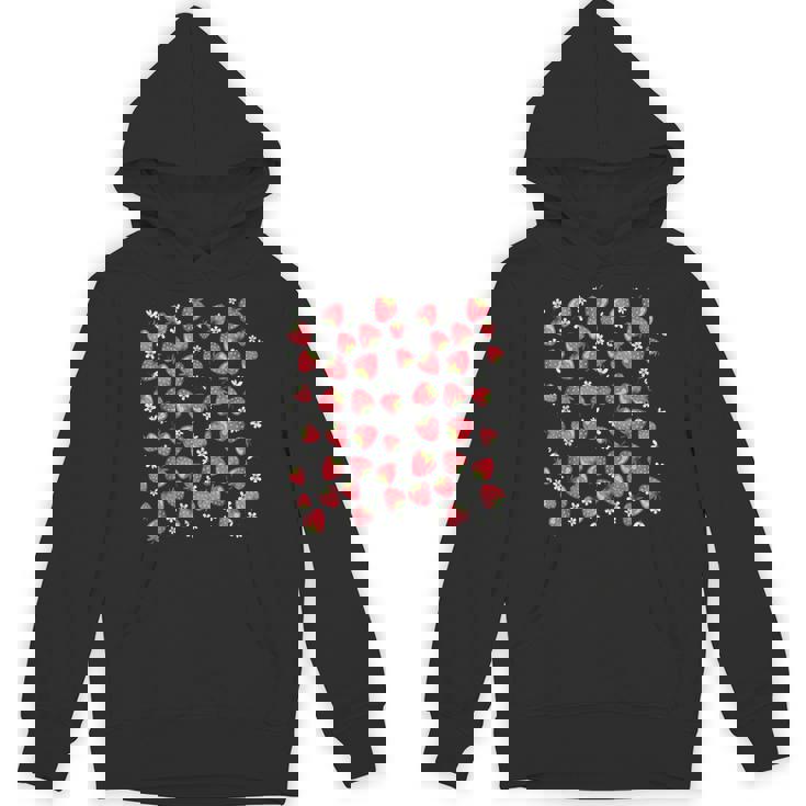 かわいいいちご原宿 美的いちご柄 パーカー