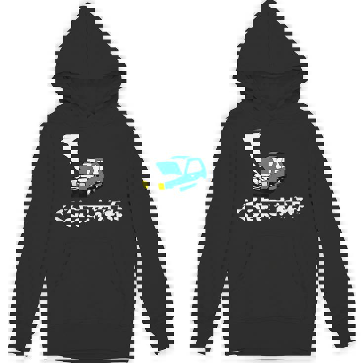 くるまこわれた パーカー