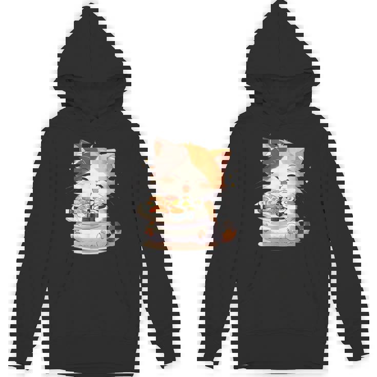 わがまま猫 寿司ねこ ラーメン好き かわいい おもしろ マンガ パーカー