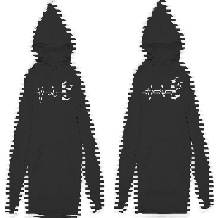 イスラム教のシンボル イスラム教のイスラム教徒のサイン ハートビート イスラム教の三日月形 パーカー