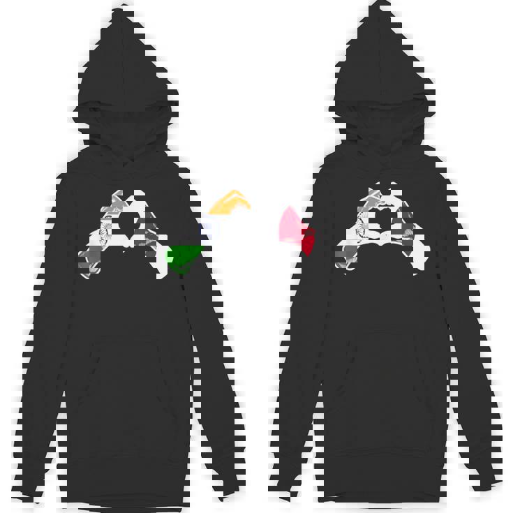 インド日本国旗 インド日本ハート パーカー