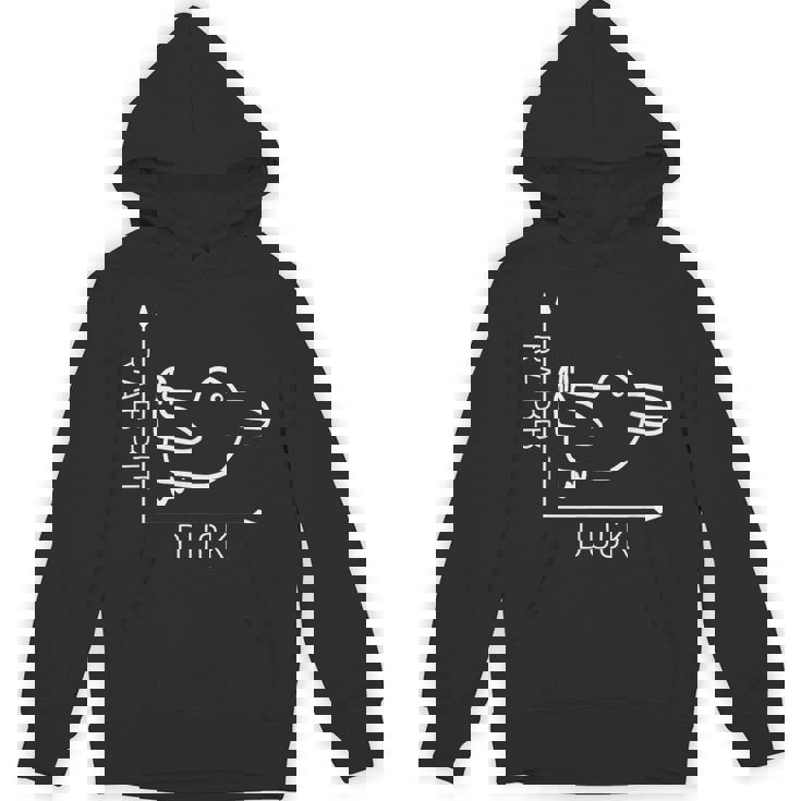 ウィトゲンシュタインのウサギのアヒル 前から後ろへの光のイリュージョン パーカー