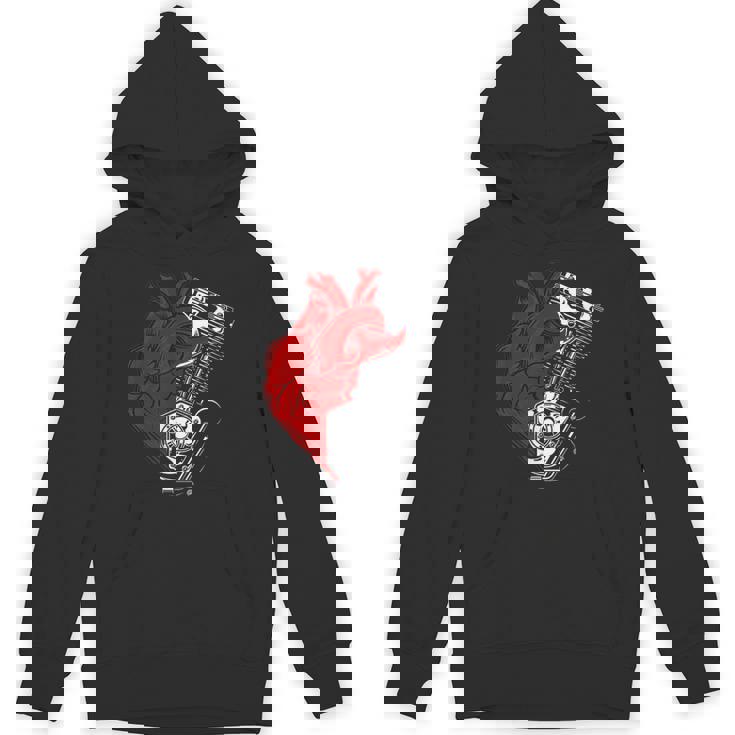 オートバイ エンジン バイカー アンチバレンタインデー 面白いグラフィック パーカー