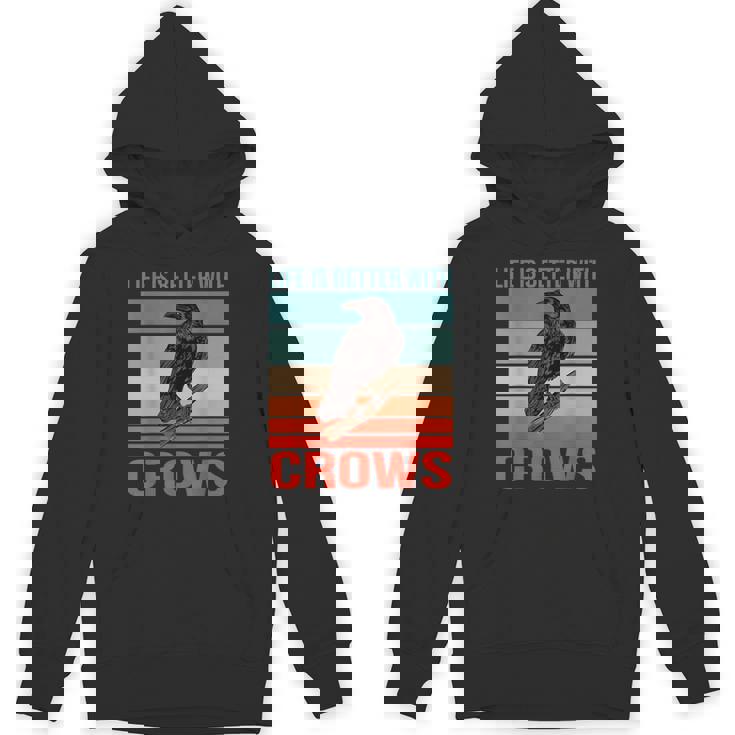 カラス ライフ・イズ・ベター バード鳥類学 カラス パーカー