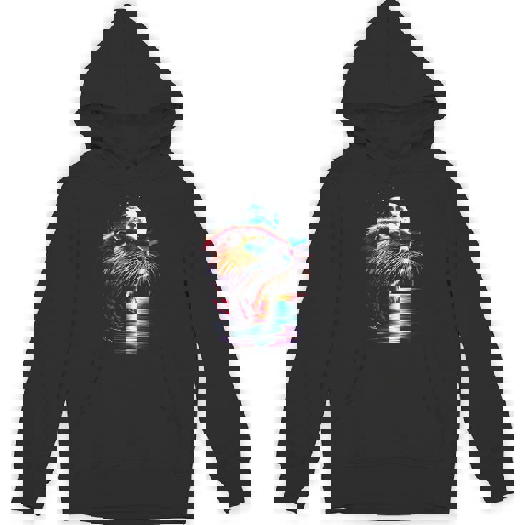 カラフル ヌートリア スピリット 動物 かっこいい イラスト アート パーカー