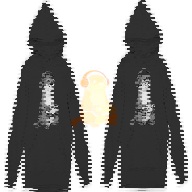 カワイイ カワウソ ゲーム アニメ レトロ 日本の芸術作品 ゲーマー 面白い パーカー