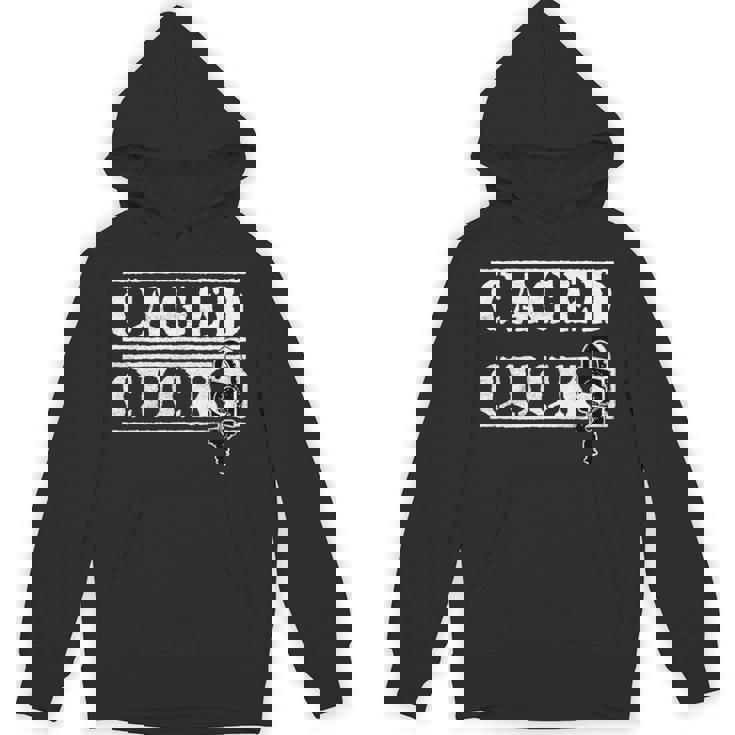 ケージドされた従順なコック、フェムドム カッコド 男性 貞操プレイ 長袖tシャツ パーカー