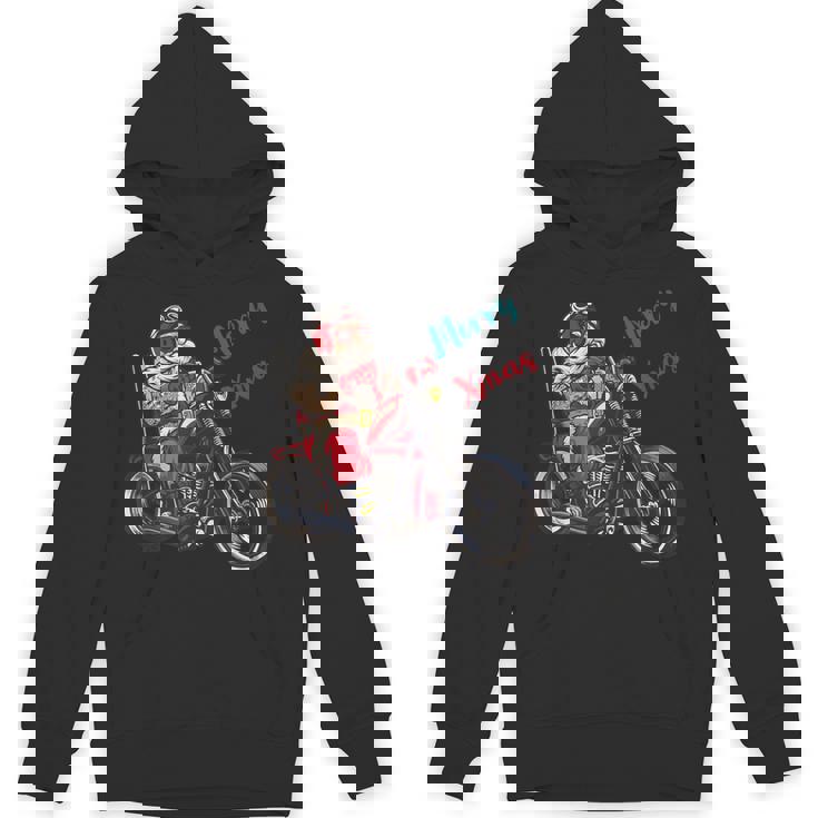 サンタクロース 面白い バイク イラスト メリー クリスマス パロディ イラスト パーカー