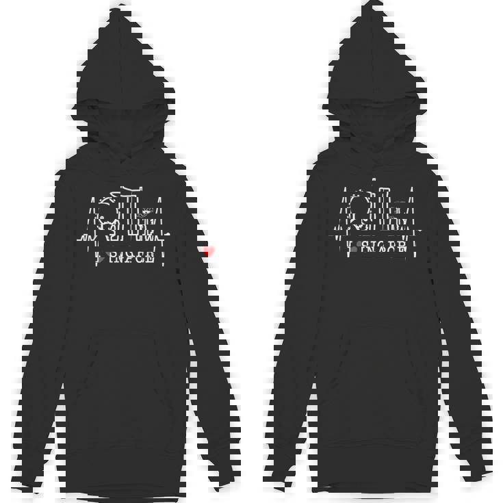 シンガポールのスカイラインハートビートアジアシンガプーラ I Loveingapore パーカー