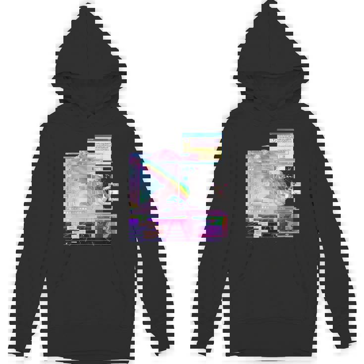 トリッピーサイバー美的ヴェイパーウェイヴインターネットクラシックアート パーカー