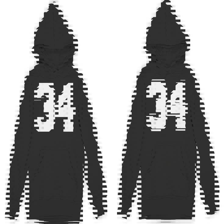 ナンバー34 スポーツジャージプレーヤー 34 ファン フロントプリント ヴァーシティ パーカー