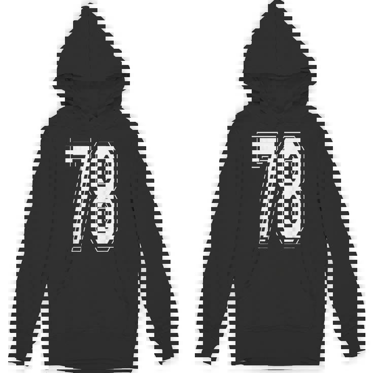 ナンバー78 バーシティスタイル ボールド スポーツ 誕生日 ジャージ パーカー