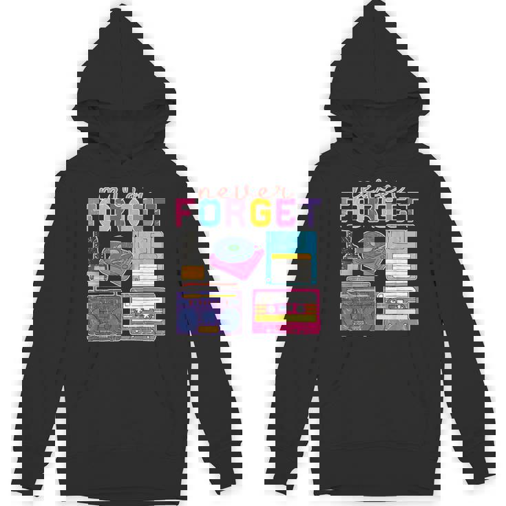 ネバーフォーゲット カセットテープ フロッピーディスク オールドスクール レトロ パーカー