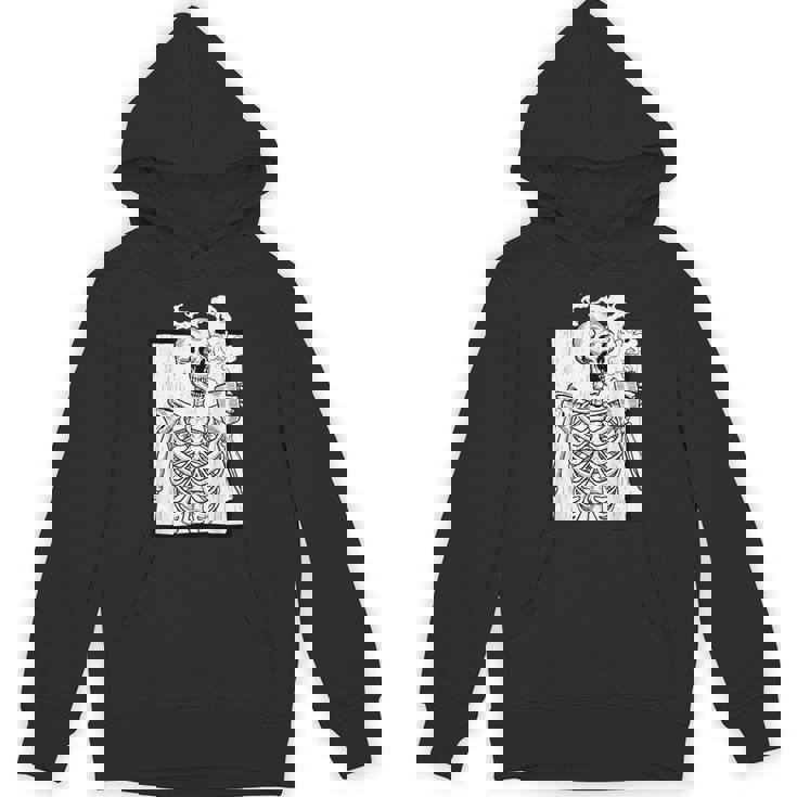 ハロウィーン コーヒー ドリンク スケルトン コーヒースカル パーカー