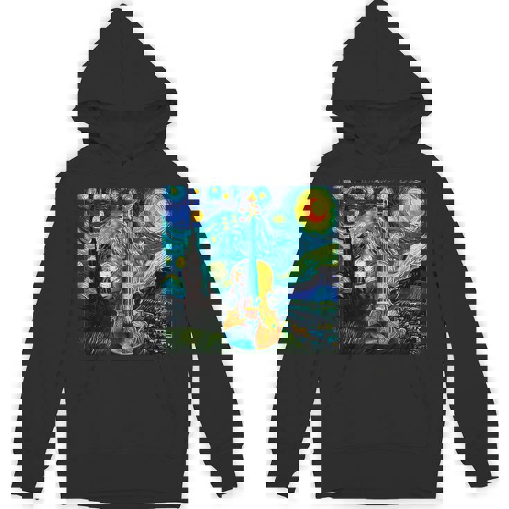 バイオリン 楽器 面白いtシャツ ゴッホ 星月夜 かわいい メンズ 子供 おもしろ 服 グッズ ネタ 音楽 パーカー