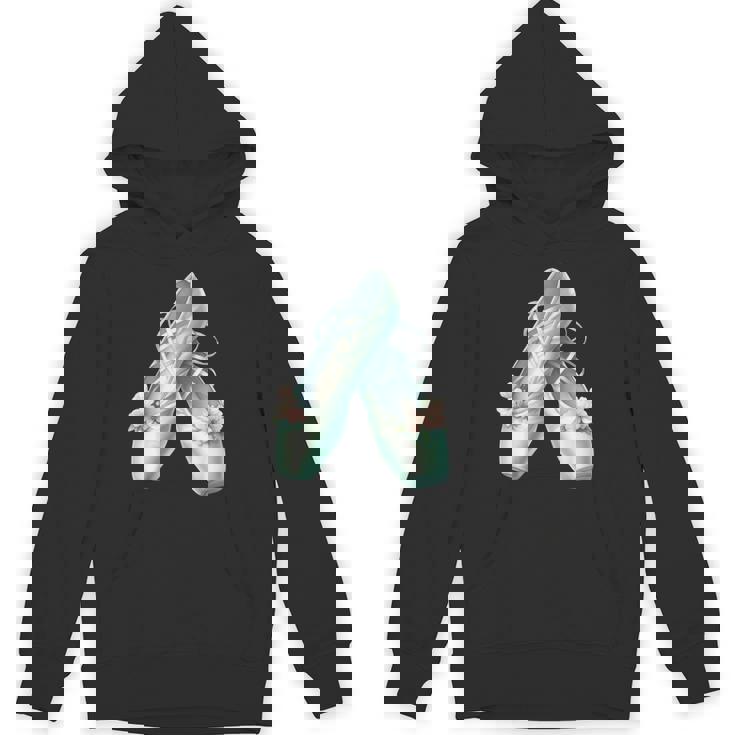 バレリーナガール ミントグリーン ダンス バレエ水彩画 パーカー