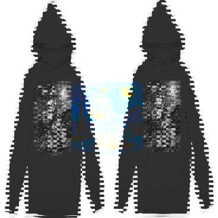 バン・ゴッホ 星月夜ミニチュア・シュナウザー 長袖tシャツ パーカー