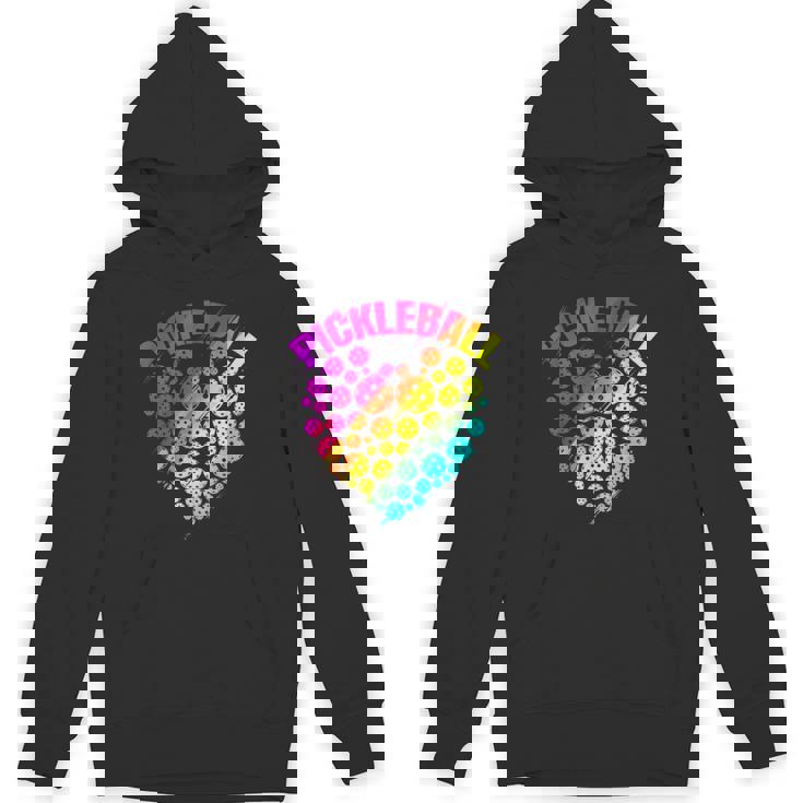 ピックルボール ハート カラフル ラブ ピックルボール パーカー