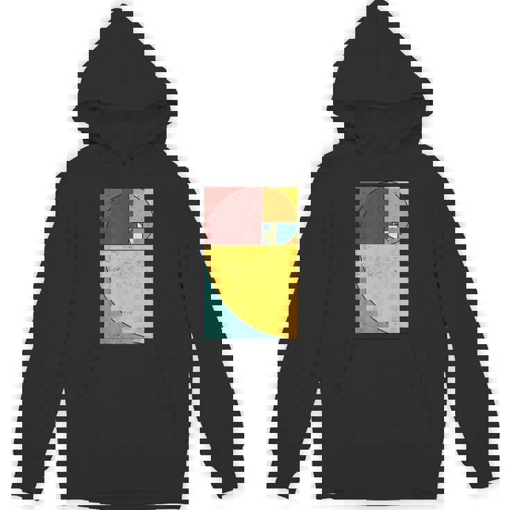 フィボナッチスパイラル幾何学アート パーカー