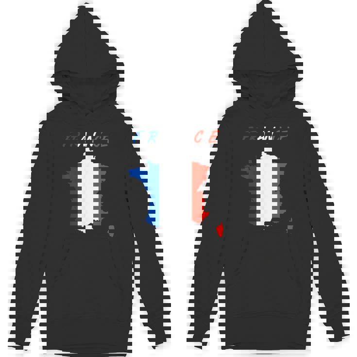 フランスの地図の中のフランス国旗tシャツ パーカー