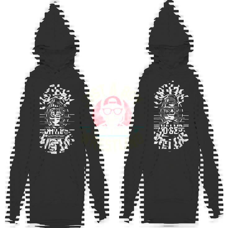 レスリングが大好きな少年 少年&キッズ レスラー パーカー