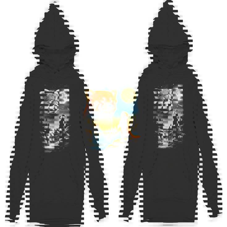 レッサーパンダ ハウリング トゥ ザ ムーン ミーム おもしろ 90年代 レッサーパンダ パーカー