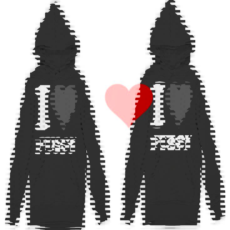 レッドハート I Love Pussy パーカー