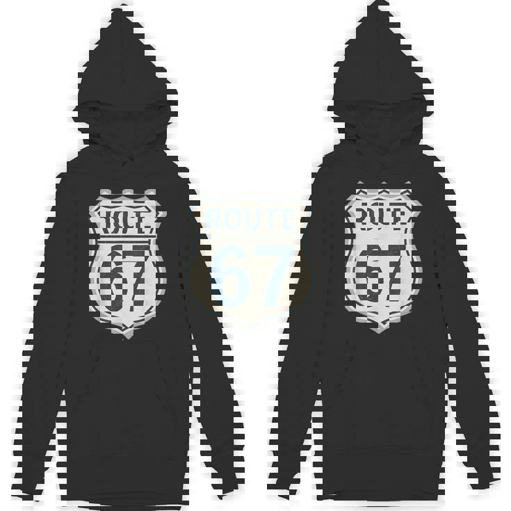 レトロ ルート 67 ハイウェイ サイン ヴィンテージ ロード ノスタルジア パーカー