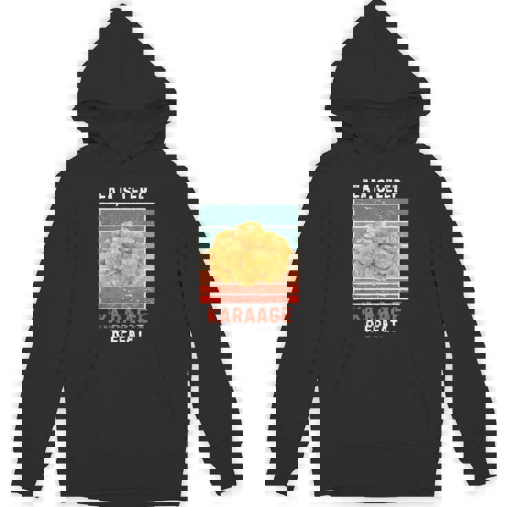 レトロ 食べる 寝る からあげ リピート ヴィンテージ からあげ フード好き パーカー