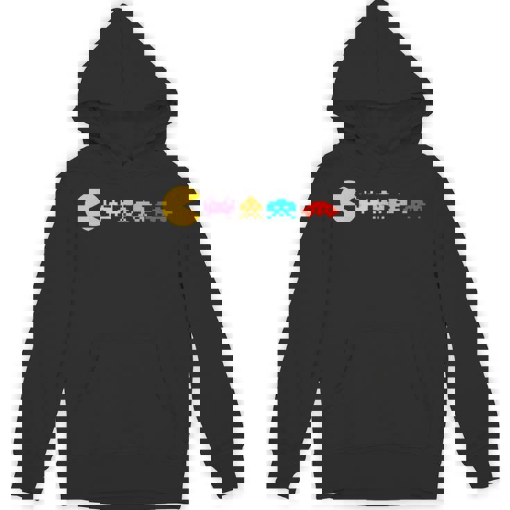 レトロヴィンテージ80年代アーケードゲームインベーダーマッシュアップ パーカー