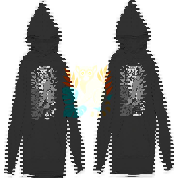 ワオキツネザル 長袖tシャツ パーカー