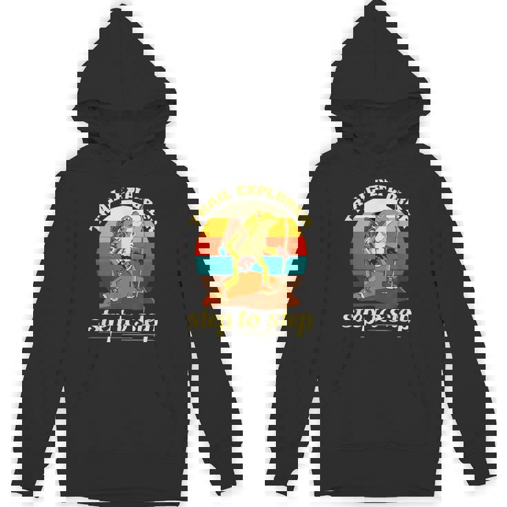 一歩ずつ、面白いカエルのハイキング山 パーカー