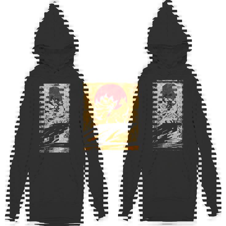 九尾の狐 日本のレトロアート 長袖tシャツ パーカー